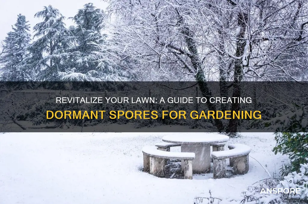 how to make dormant spores for lawn or garden