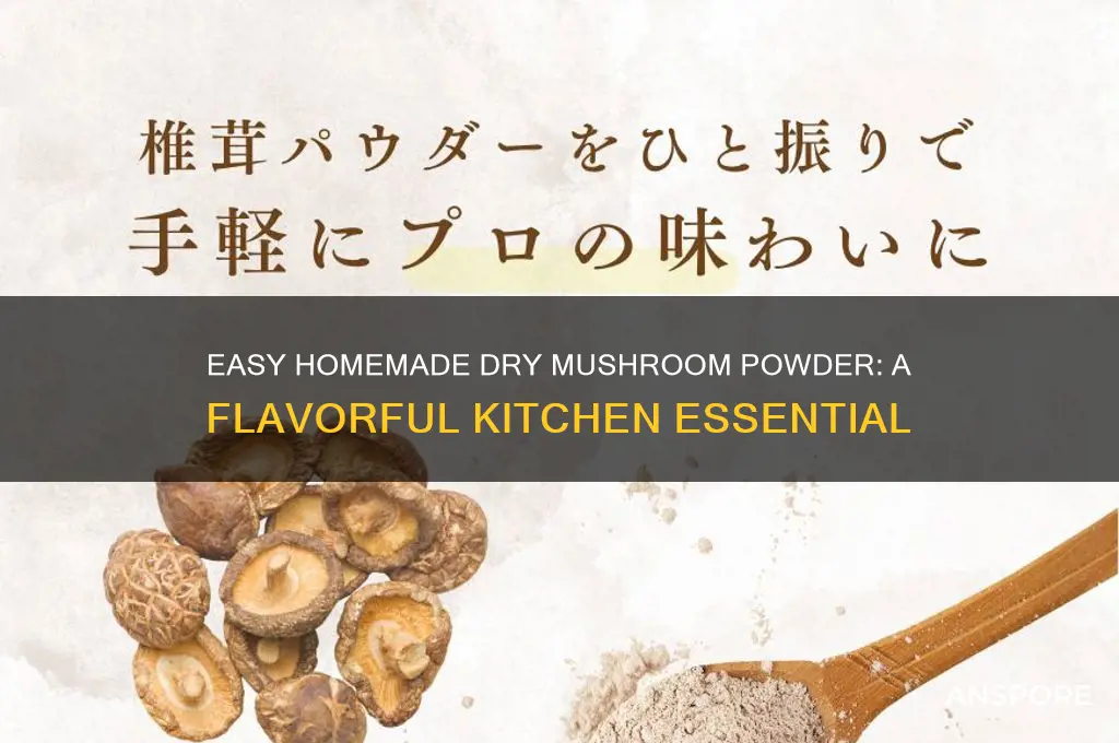 how to make dry mushroom powder