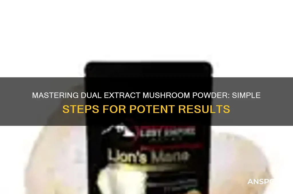 how to make dual extract mushroom powder
