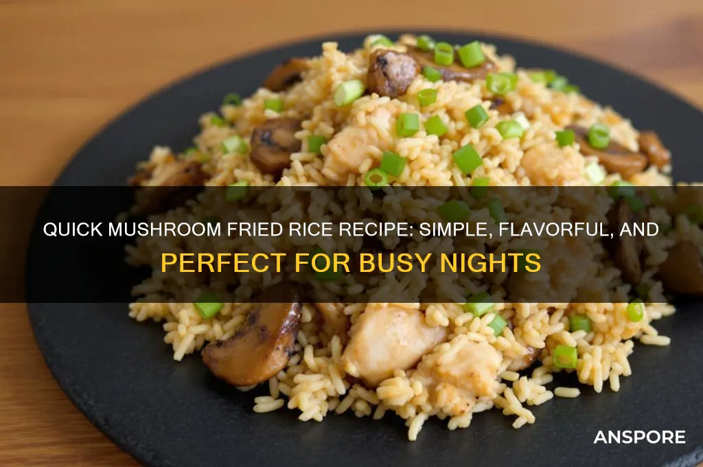 how to make easy mushroom fried rice