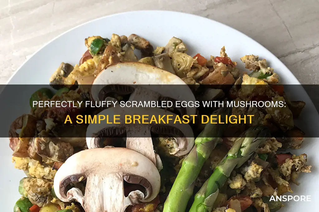 how to make fluffy soft scrambled eggs with mushrooms