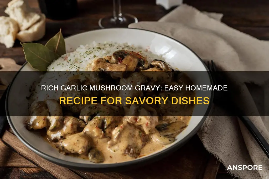 how to make garlic mushroom gravy