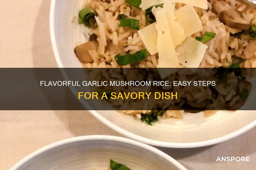 how to make garlic mushroom rice
