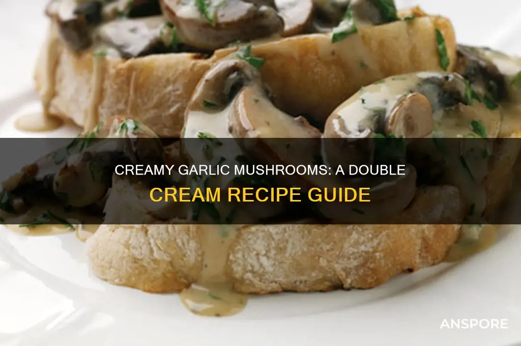 how to make garlic mushrooms with double cream