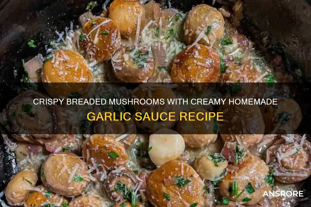 how to make garlic sauce for breaded mushrooms