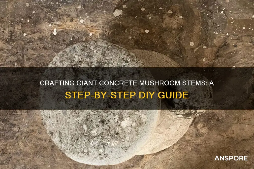 how to make giant concrete mushroom stems