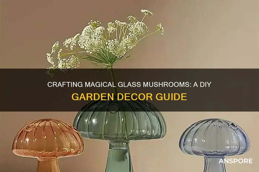 how to make glass mushrooms for garden