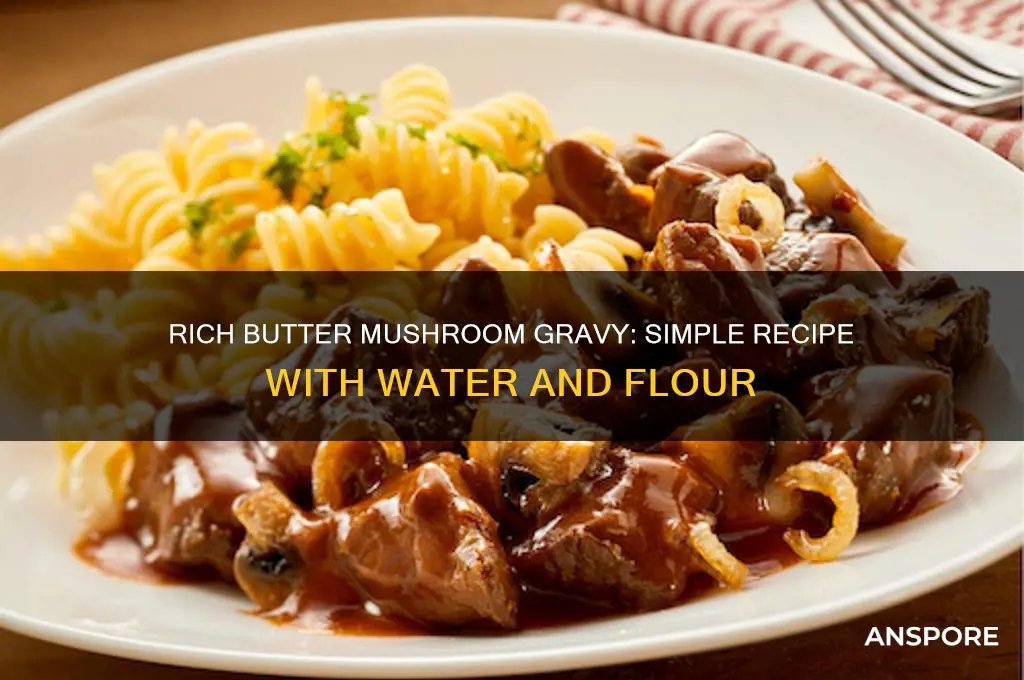how to make gravy with butter mushrooms water flour