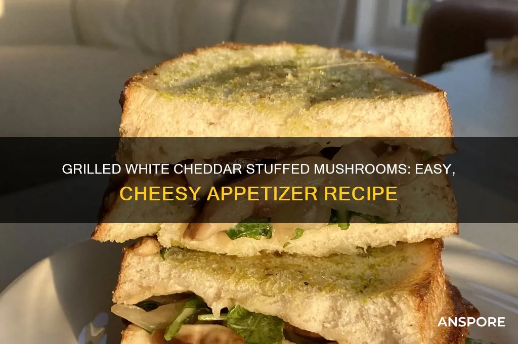 how to make grilled white cheddar stuffed mushrooms