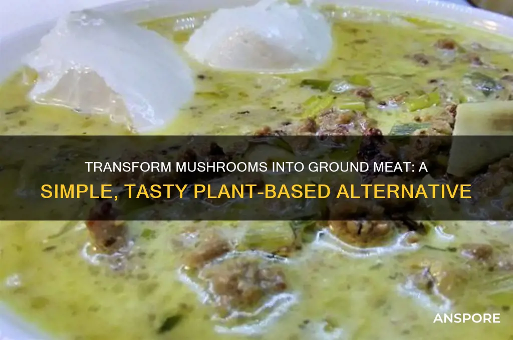 how to make ground meat out of mushrooms