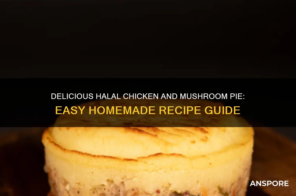 how to make halal chicken and mushroom pie
