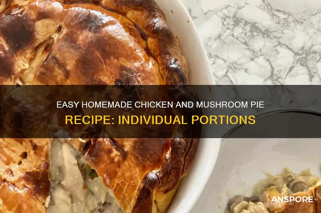 how to make individual chicken and mushroom pie