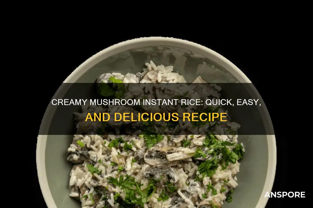 how to make instant rice with cream of mushroom