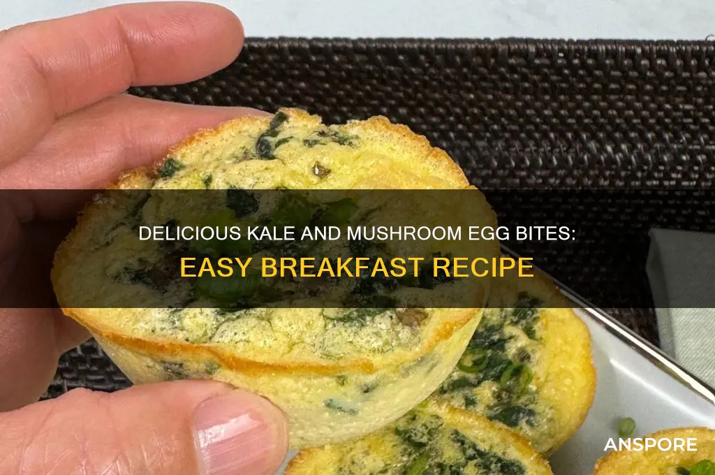 how to make kale and mushroom egg bites