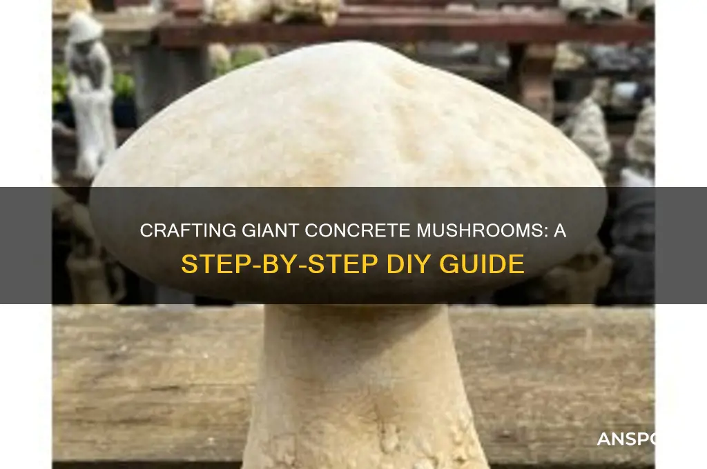 how to make large concrete mushrooms
