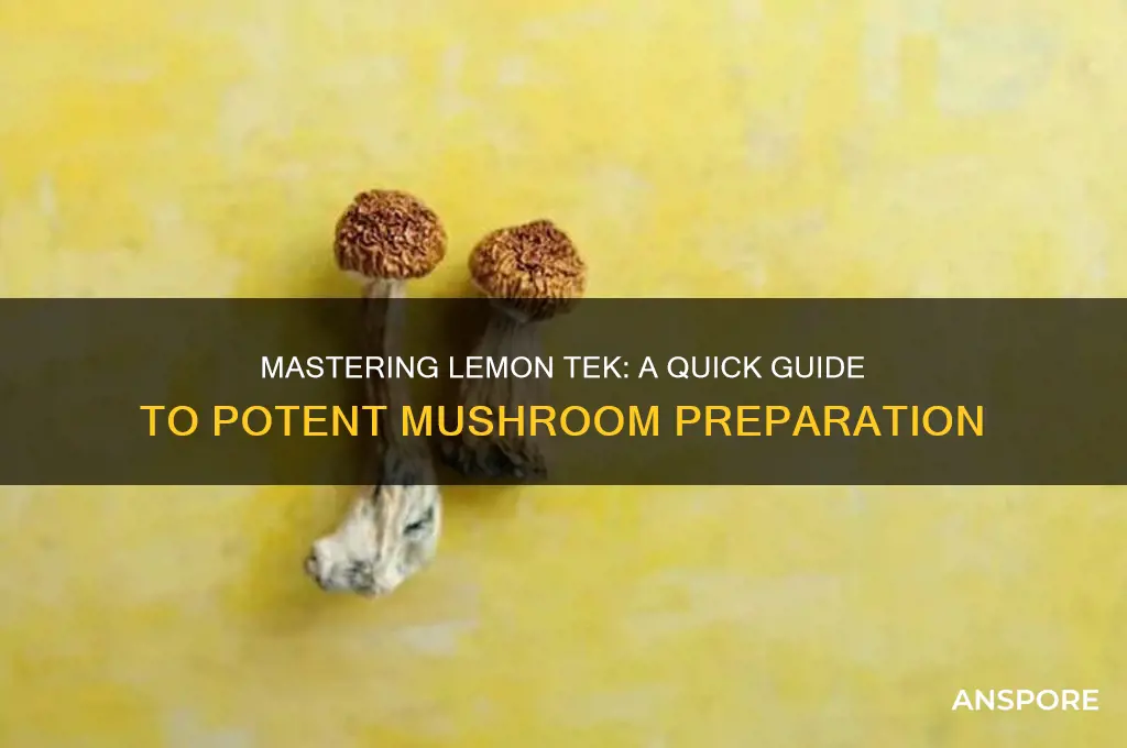 how to make lemon tek mushrooms