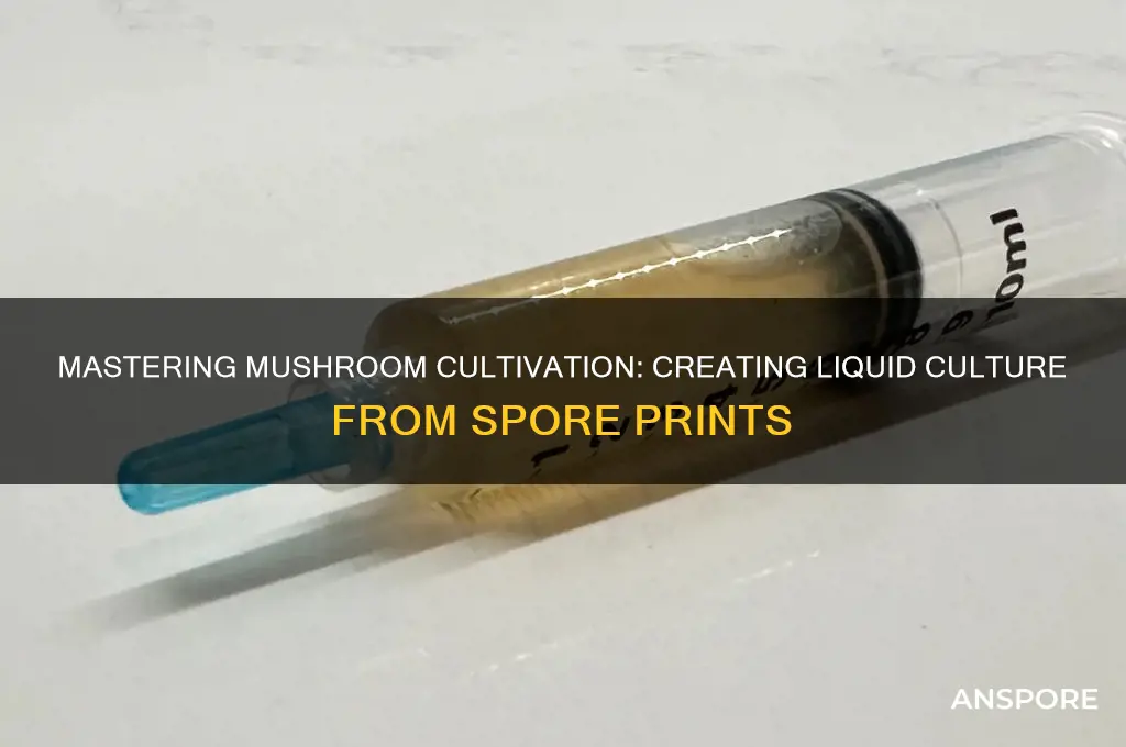 how to make liquid culture from spore print