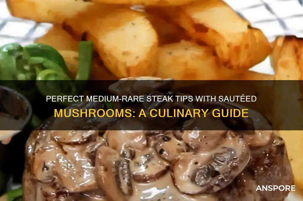 how to make medium rare tips and mushrooms