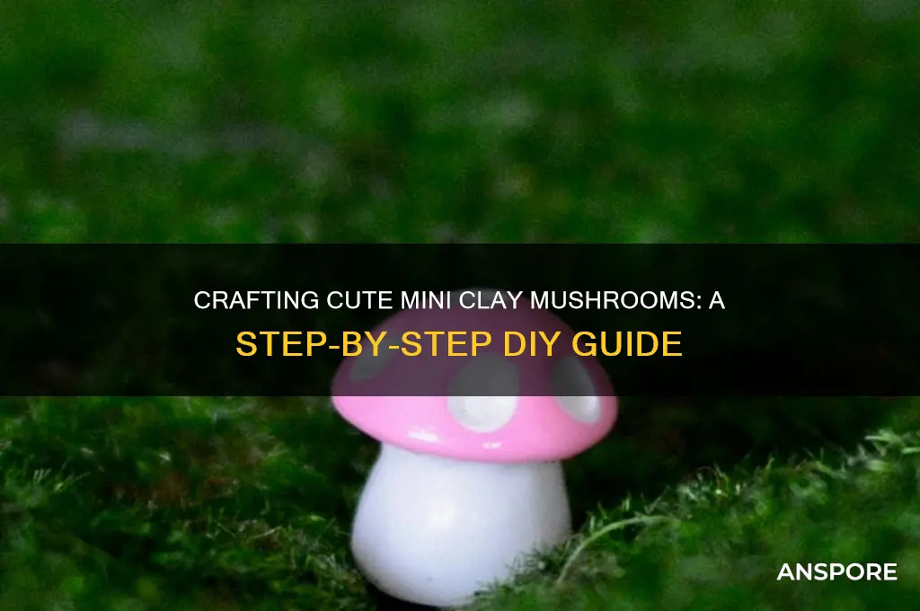 how to make mini clay mushrooms