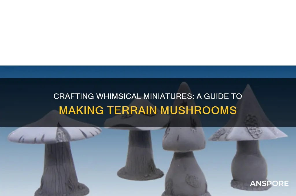 how to make miniatures terrain mushrooms