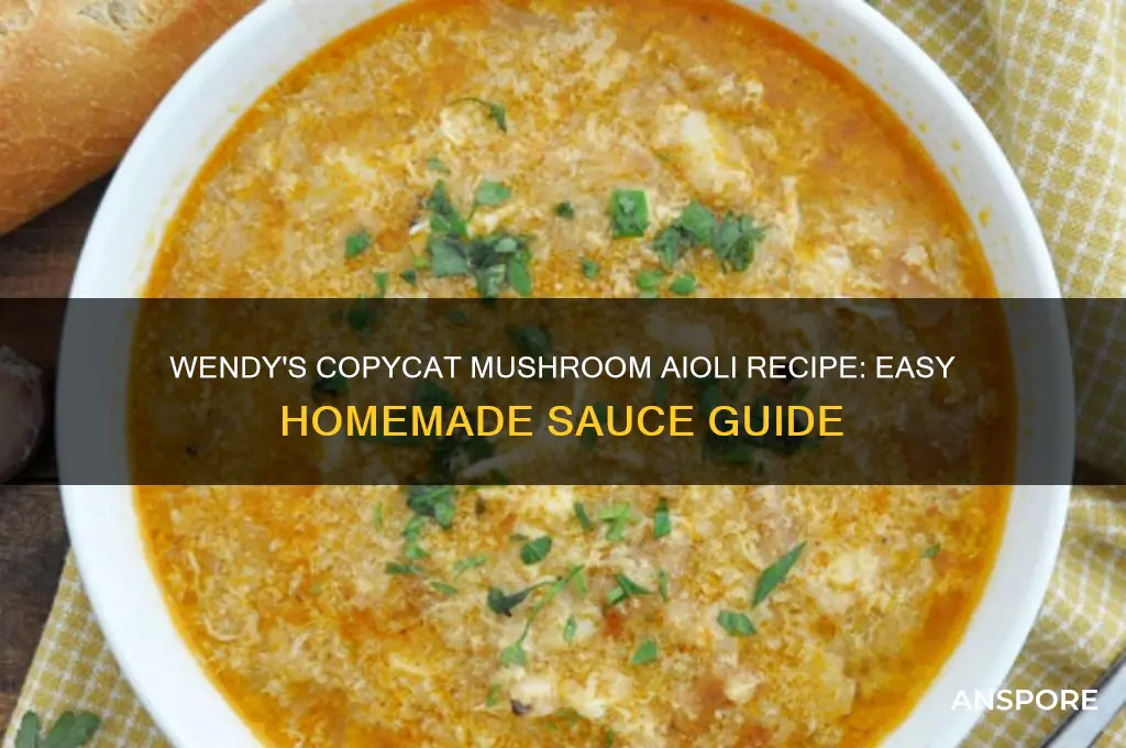how to make mushroom aiole wendys recope