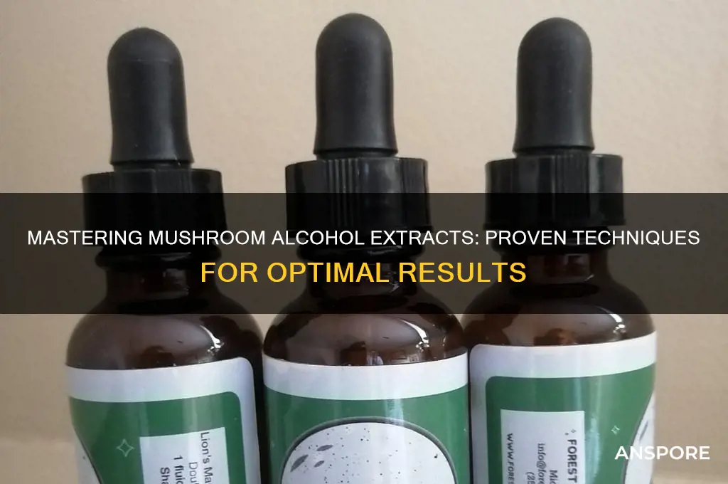 how to make mushroom alcohol extract really work