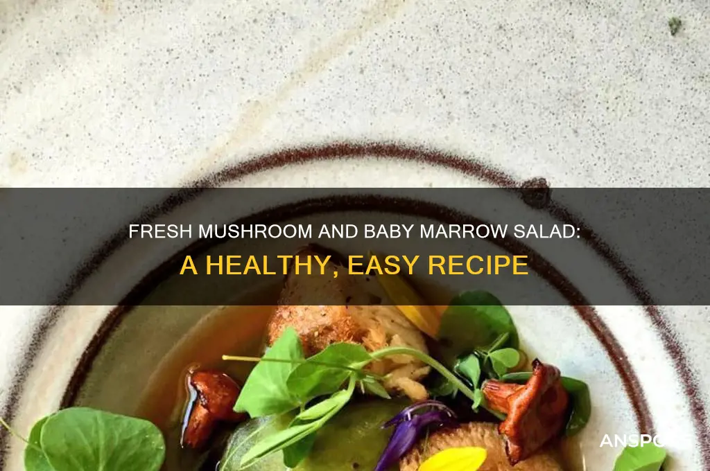 how to make mushroom and baby marrow salad