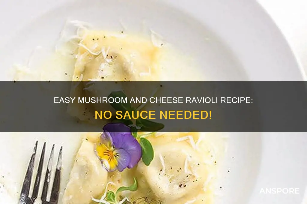 how to make mushroom and cheese ravioli no sauce