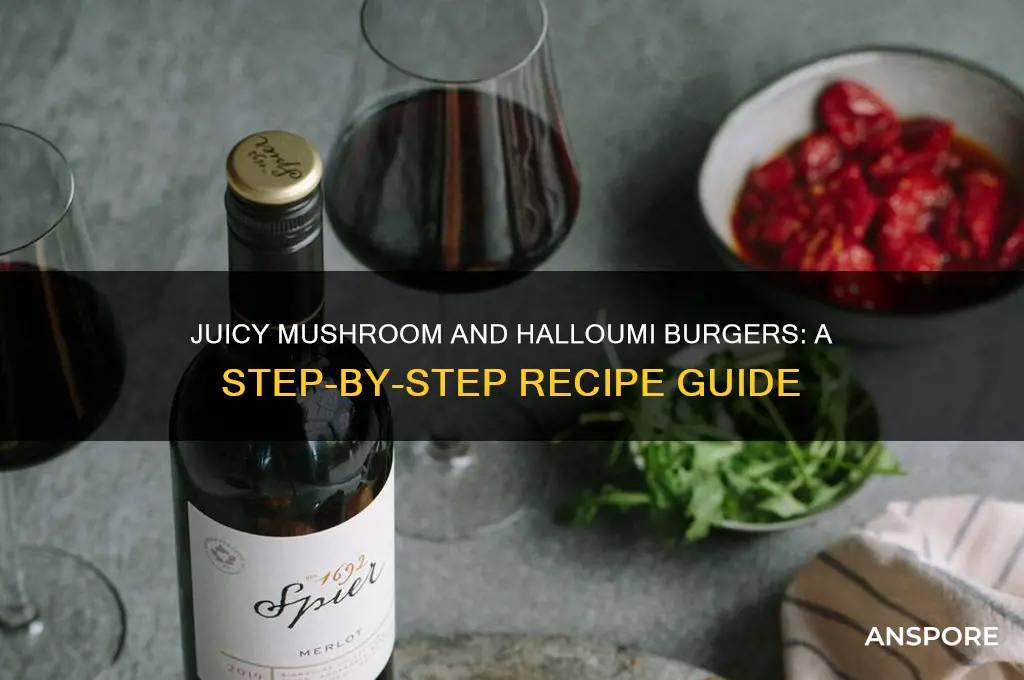 how to make mushroom and halloumi burgers