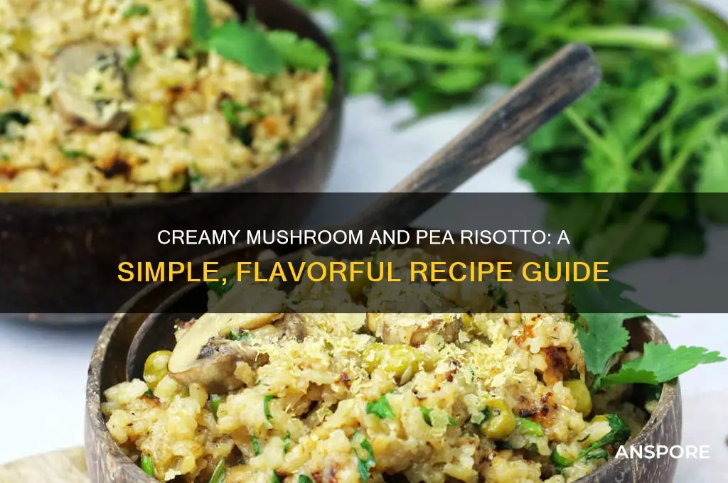 how to make mushroom and pea risotto