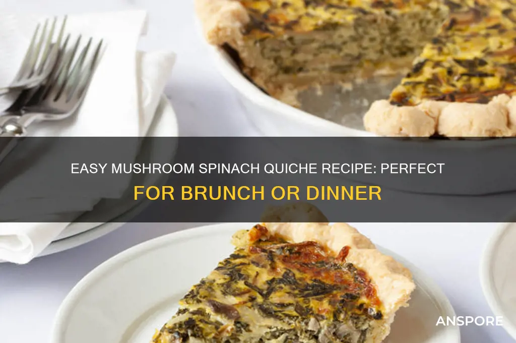 how to make mushroom and spinach quiche