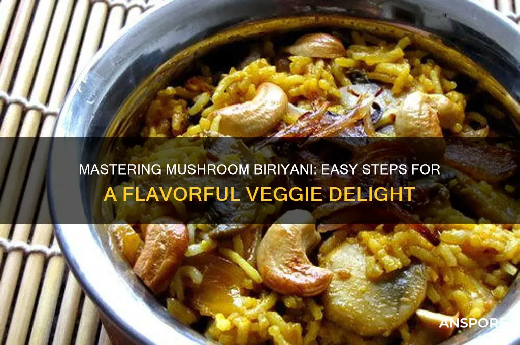 how to make mushroom biriyani