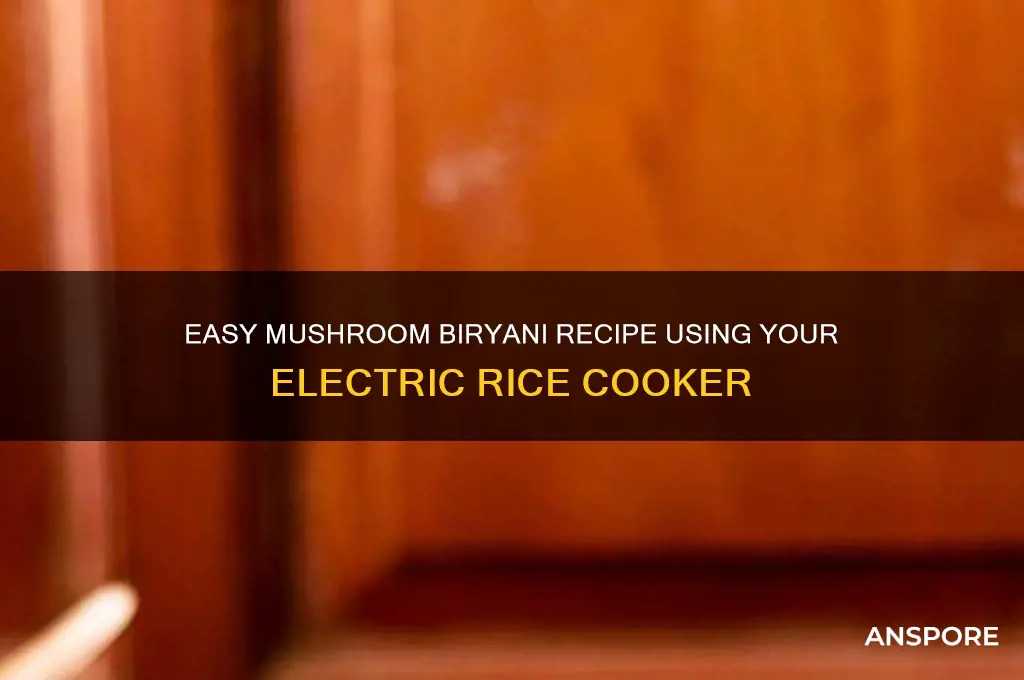 how to make mushroom biryani in electric rice cooker