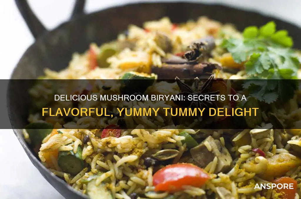 how to make mushroom biryani yummy tummy