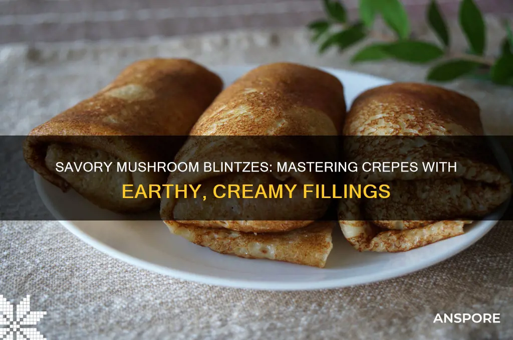 how to make mushroom blintzes or crepes