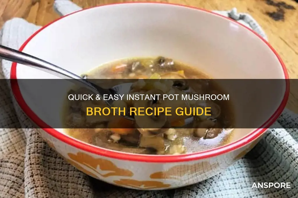 how to make mushroom broth instant pot