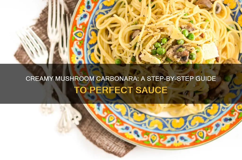 how to make mushroom carbonara sauce