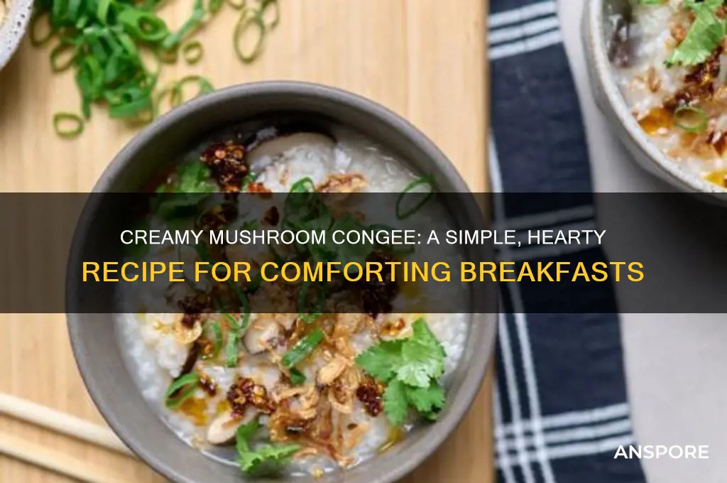 how to make mushroom congee