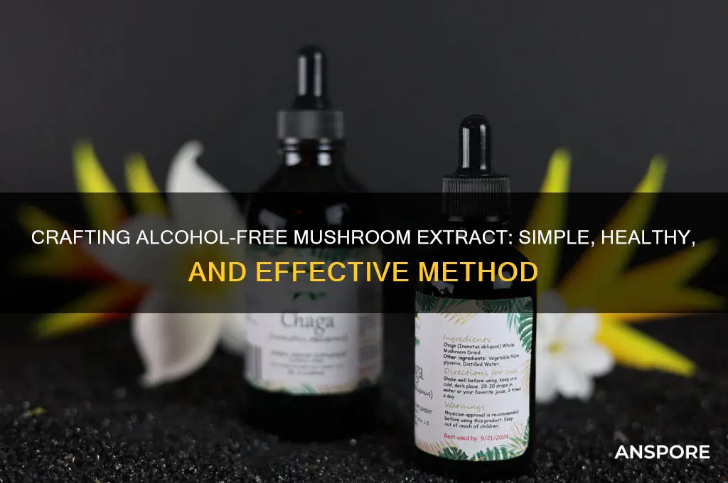 how to make mushroom extract without alcohol