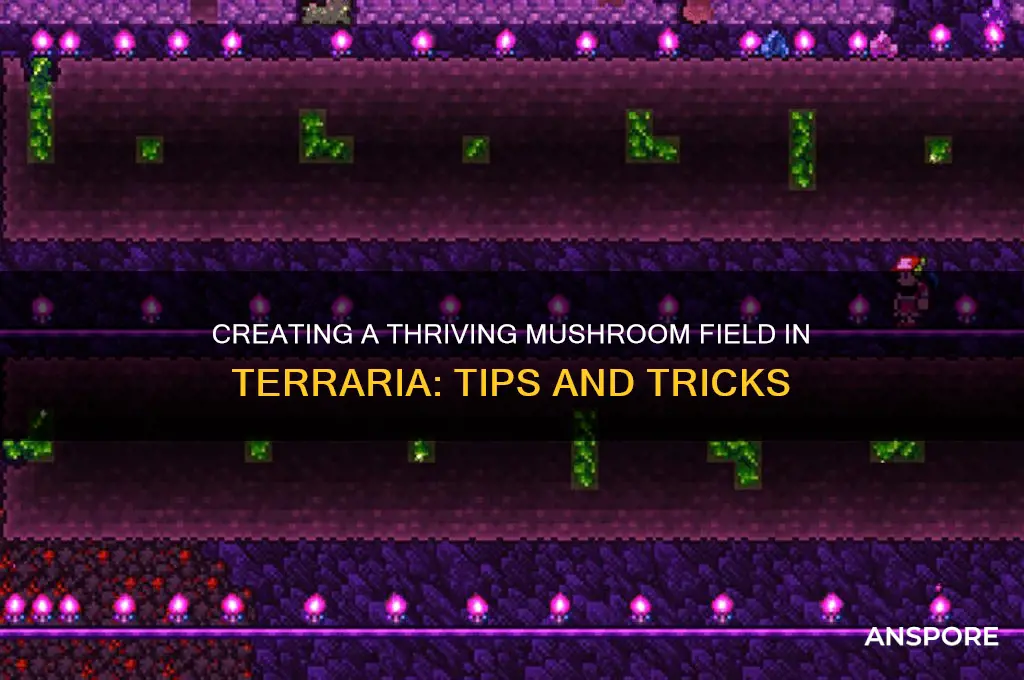 how to make mushroom field in terreria