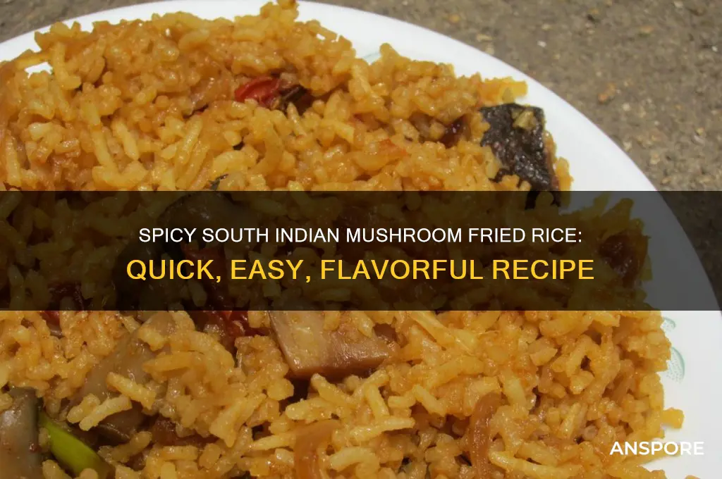 how to make mushroom fried rice south indian style