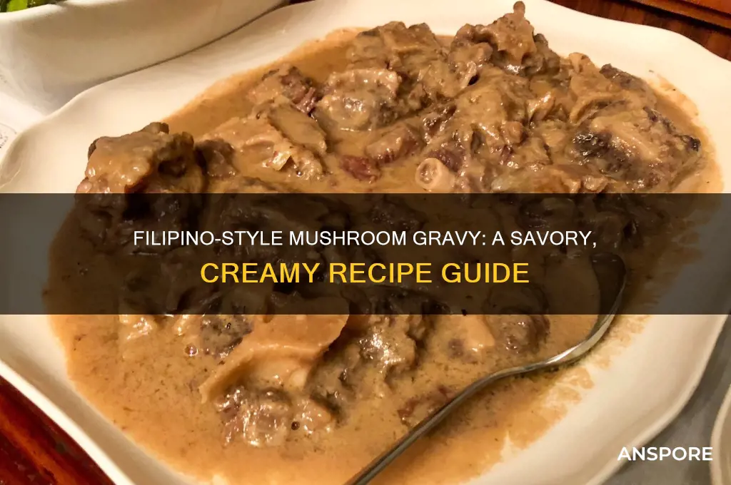 how to make mushroom gravy filipino style