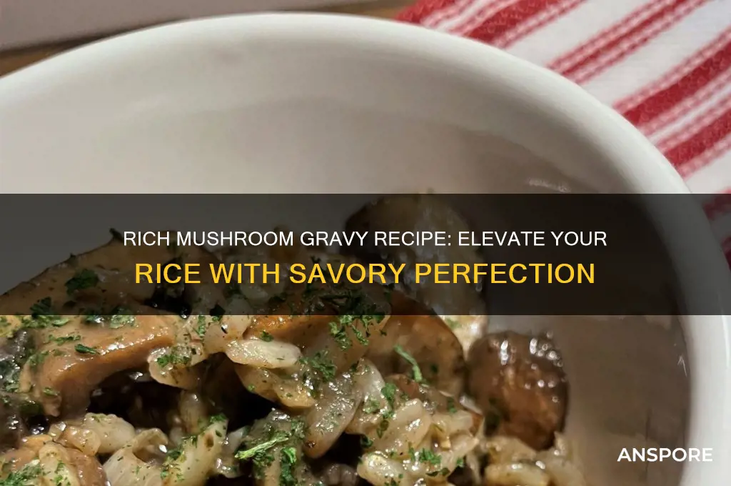 how to make mushroom gravy for rice