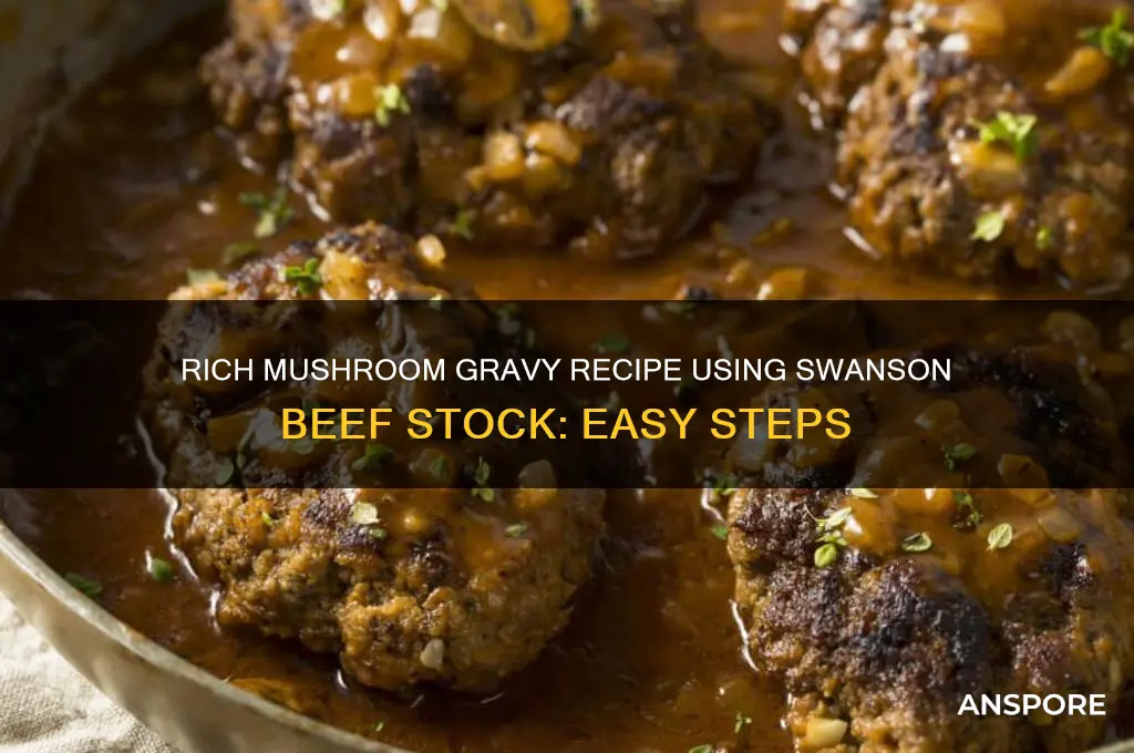 how to make mushroom gravy from swanson beef stock