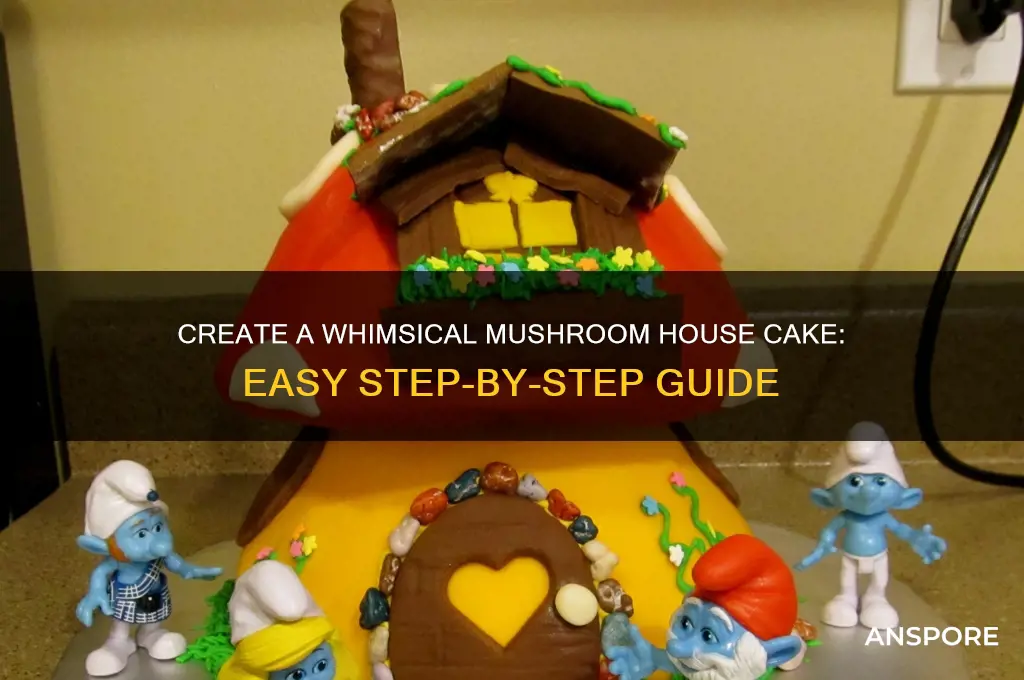 how to make mushroom house cake