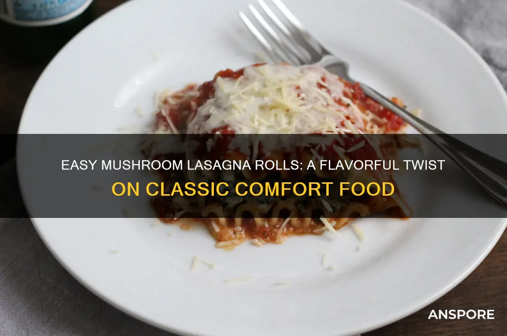 how to make mushroom lasagna rolls