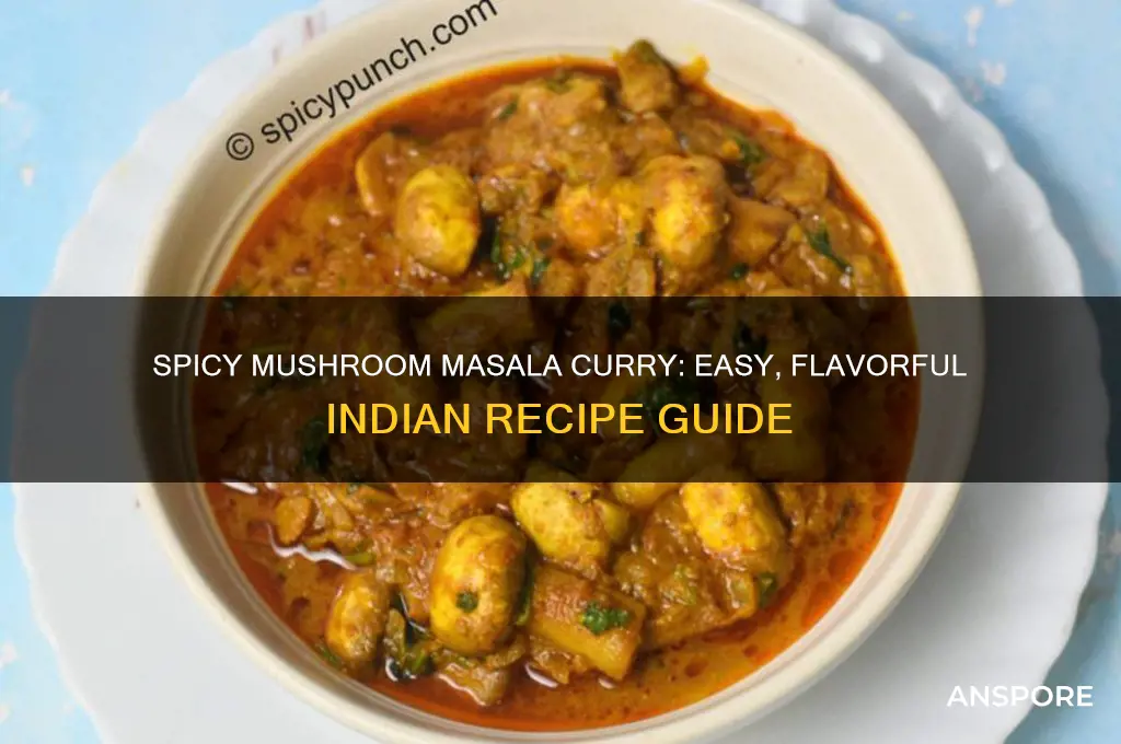 how to make mushroom masala curry