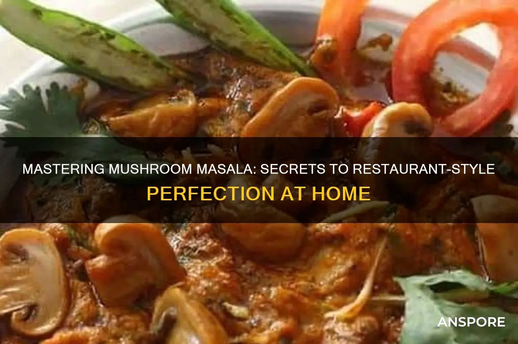 how to make mushroom masala restaurant style
