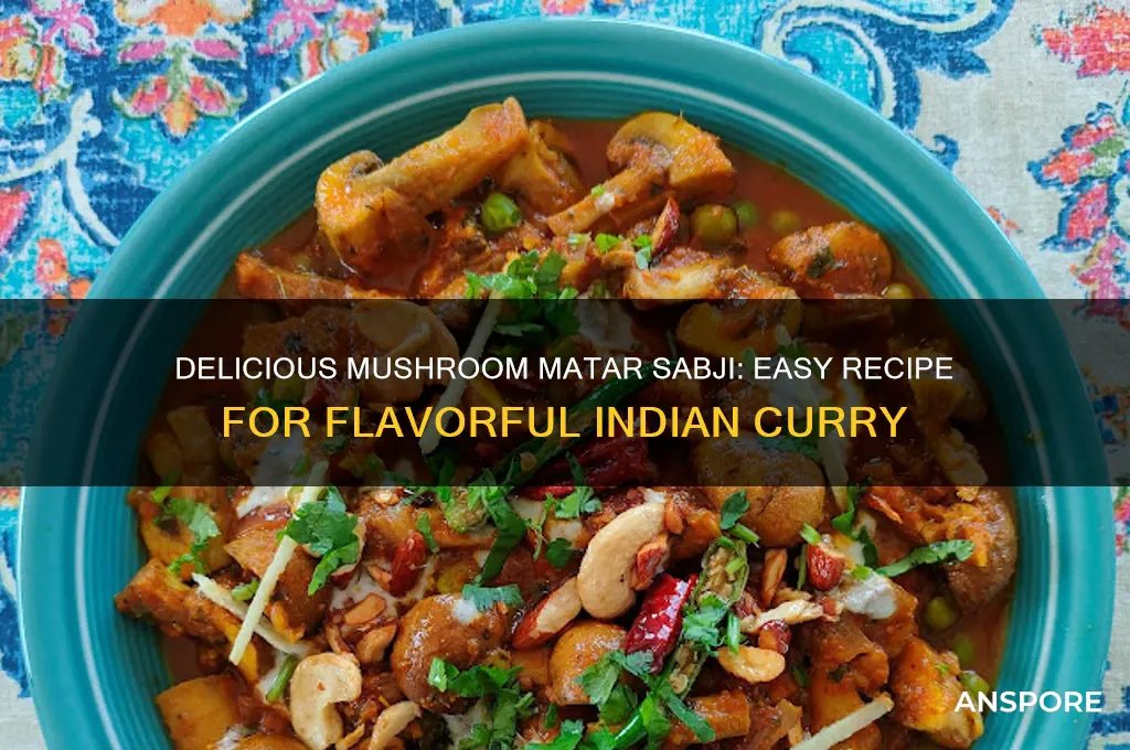 how to make mushroom matar sabji