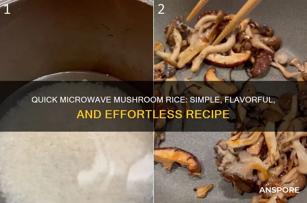 how to make mushroom rice in microwave